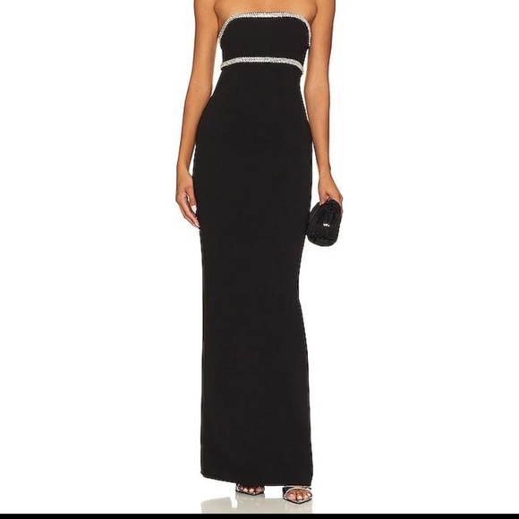 Lovers + Friends Dresses & Skirts - Lovers + Friends Black Strapless Prom Dress